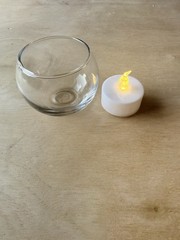 Clear Glass votive Tea Light Holders w/LED Tea Lights! Set of 150!