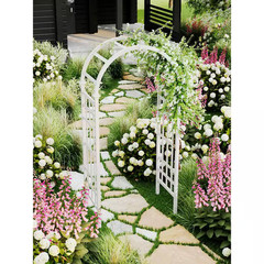 39″L X 23″W X 81″H Athens Vinyl Arbor, White, VA68111