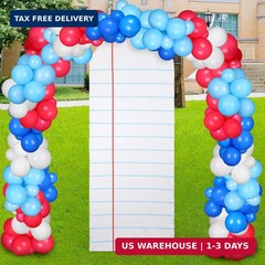 Breling 6.7ft Back to School Decoration Notebook Paper Arch Backdrop Cover Fitte