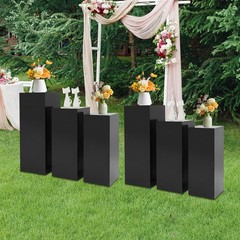 6pcs Metal Cuboid Stands DISPLAY BOXES Pedestal Modern Columns Party Event