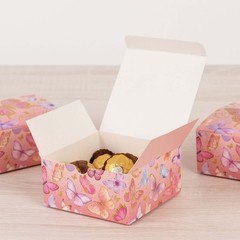 25 Pink Butterfly Themed Party Favor Boxes “Thank You” Print Events Decorations
