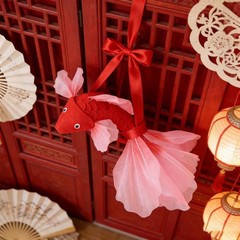 Artificial Koi Decoration Marriage Room Decor Easy to Use Delicate DIY Crafting
