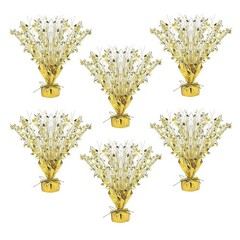 6 Gold Metallic Star Foil Spray Centerpiece Table Decoration Party Decorations