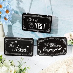 3 Pieces She Said Yes Sign Photo Prop Engagement Engaged Signs