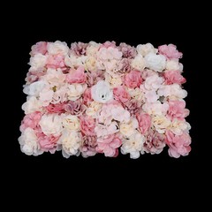 12Pcs Artificial Silk Fabric Flower Wall Panel Banquet Wedding Party Decor
