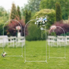 3 Pcs Metal Stand Wedding Arch Backdrop Stand For Ceremony Party Yard Home Decor