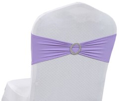 100 Spandex Stretch Chair Cover Sashes Bow for Wedding Party(Lavender)~FREE SHIP