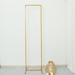 7 ft Gold Metal Floral Display Frame Rectangle BACKDROP STAND Wedding Arch Event