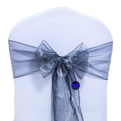 MDS Pack of 25 Organza Chair Sashes Bows for Wedding Reception Event Banquets…