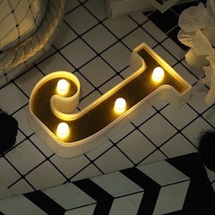 6″ tall GOLD J LED Lighted Marquee Letters Sign Party Wedding Events Decorations