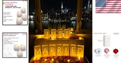 Just Married Luminary Bags Kit | Tealights & Rose Petals