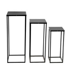 3Pcs Metal Stand Wedding Decoration Road Lead Flower Centerpiece Column Set