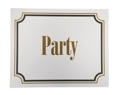 14 Piece Gold & Black Wedding Sign Set