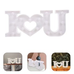 Uonlytech Light Up I Love You Sign I Love You Letters Sign Battery Operated L…