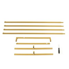 7 ft Gold Metal Floral Display Frame Rectangle BACKDROP STAND Wedding Arch Event