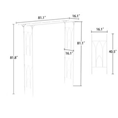 Wedding Arch Garden Arbor Metal Durable Iron for Climbing Plant Outdoor Ceremony