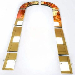 Shiny Gold Mirror Wedding Arch Backdrop Decoration Stands