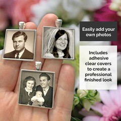 3 PCS Wedding Bouquet Photo Bridal Charms DIY Memorial Picture Brooch Pin Kit