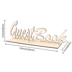 Khaki Wooden Guest Book Stand Sign Freestanding Rustic Wedding Party Decoration