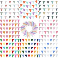 Soft Cotton Bunting Banner With 36 Triangle Flags For Any Event 10M/33 Ft