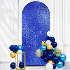 Arch Backdrop Cover 6.6FT Gold Sequin Covers Wedding Spandex Fitted Arch Covers