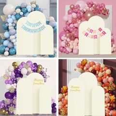 Set of 3 Wedding Arch Decorations – Spandex Fitted Stretchy Arch Stand Covers…