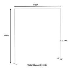 10FT DIY Adjustable Metal Heavy Duty Backdrop Stand Photography Background Stand