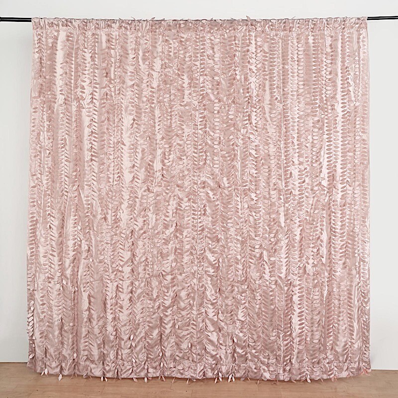 8×8 feet Leaf Petal Taffeta CURTAIN Panel Photography Backdrop Drape Party Event