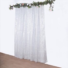 8×8 feet Metallic Fringe Polyester Backdrop CURTAIN Panel Party Events Supplies