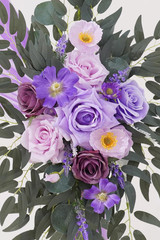 Deluxe Wedding Arch Flowers & Drapes Kit – Purple Sage Silk Arrangements