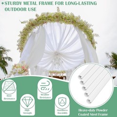 7.5FT Round Balloon Arch Stand Wedding Backdrop Party Decor Climbing Plant Arbor
