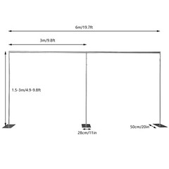 Silver Backdrop Stand Professional Backdrop Stand Pipe Kit High-quality Steel