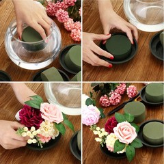 Maitys 12 Pieces Round Floral Foam Wet Green Flower Foam DIY Flower Arrangeme…