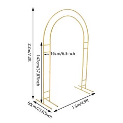Metal Arch Backdrop Stand Gold Arch Wedding Decoration Rack Indoor/Outdoor Stand