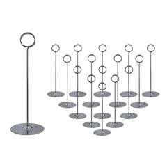 Urban Deco 16 Pieces Table Card Holder 8 inches Silver Place Steel