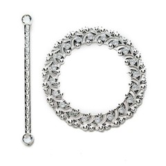 2 SILVER Plastic 7″ Round Curtain Tie Backs Acrylic Crystals Drapery Holdbacks