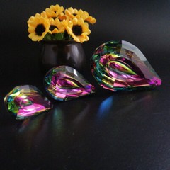10pcs Rainbow Color Crystal SunCatcher Chandelier Lamp Prisms Home Part Hanging