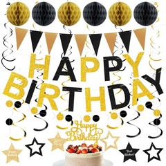 Birthday Decoratioans Pre-Strung Happy Birthday Banner for Women Men Boys Gir…