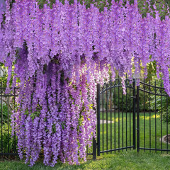 Purple 26 Pcs 3D Wisteria Garland for Classroom & Wedding Decor