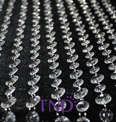 ROUND ACRYLIC CRYSTAL GARLAND STRAND CHAIN HANGING DIAMOND WEDDING TREE DECOR