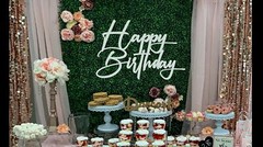 Happy Birthday Sign for backdrop,Wooden Happy Birthday Letters Sign 8 inch ta…