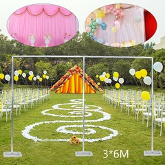 3Mx6M Stand Pipe Kit Curtain Pole Drape Frame Wedding Stage Party Backdrop Decor