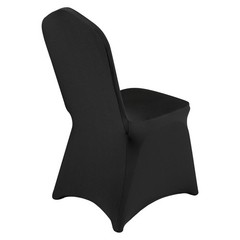 VEVOR 50 PCS Black Chair Covers Polyester Spandex Stretch Wedding Party Banquet