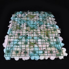 12PCS Artificial Flower Wall Panel White Hydrangea Rose Wedding Backdrop Decor