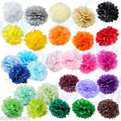 10 pack Paper Tissue Pom Poms 8″ 10″ 12″ 14″ 16″ Wedding Party Flower pcs