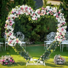 Heart Shape Wedding Arch Metal Pergola Arbor Stable Base Garden Party Decoration
