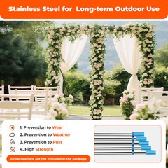 10x20ft Backdrop Stand Pipe Kit Background Support Curtain Frame w/Steel Base