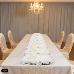 12PCS Artificial Flower Wall Panels White Artificial Flower Wall Backdrop Panels
