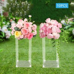 10Pcs Clear Acrylic Flower Stand for Wedding Centerpieces Wedding Flower Vases