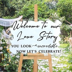 Wedding Welcome Signs Welcome to Our Wedding Sign Decals Selfie Mirror Decals…